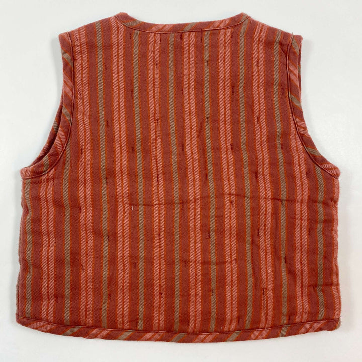 Serendipity Organics striped brushed cotton vest 104/4Y 3