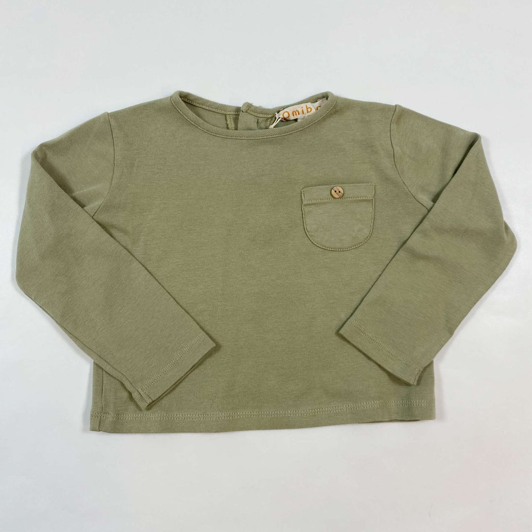 Omibia pale olive longsleeve tee Second Season 12M 1