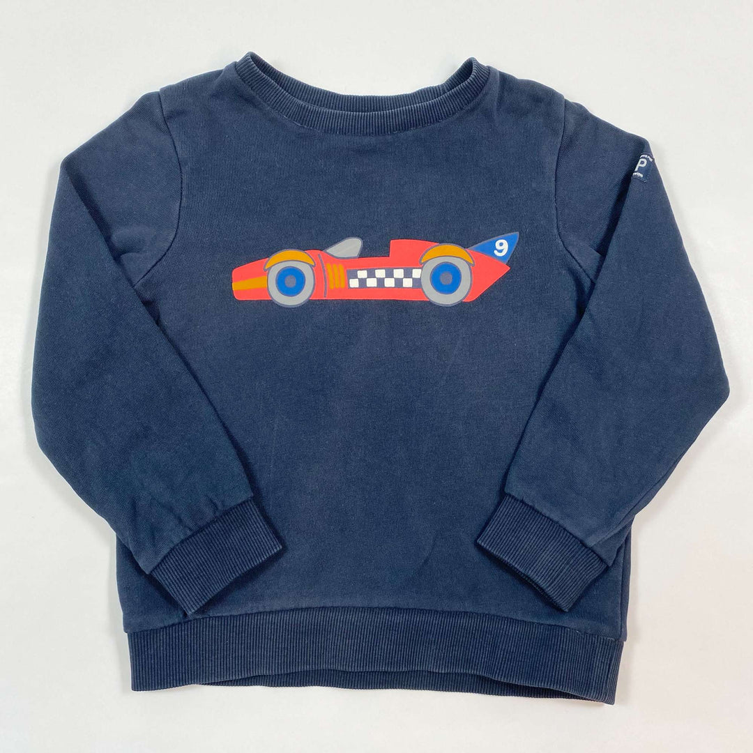 Polarn O. Pyret navy race car sweatshirt 4-5Y/110 1