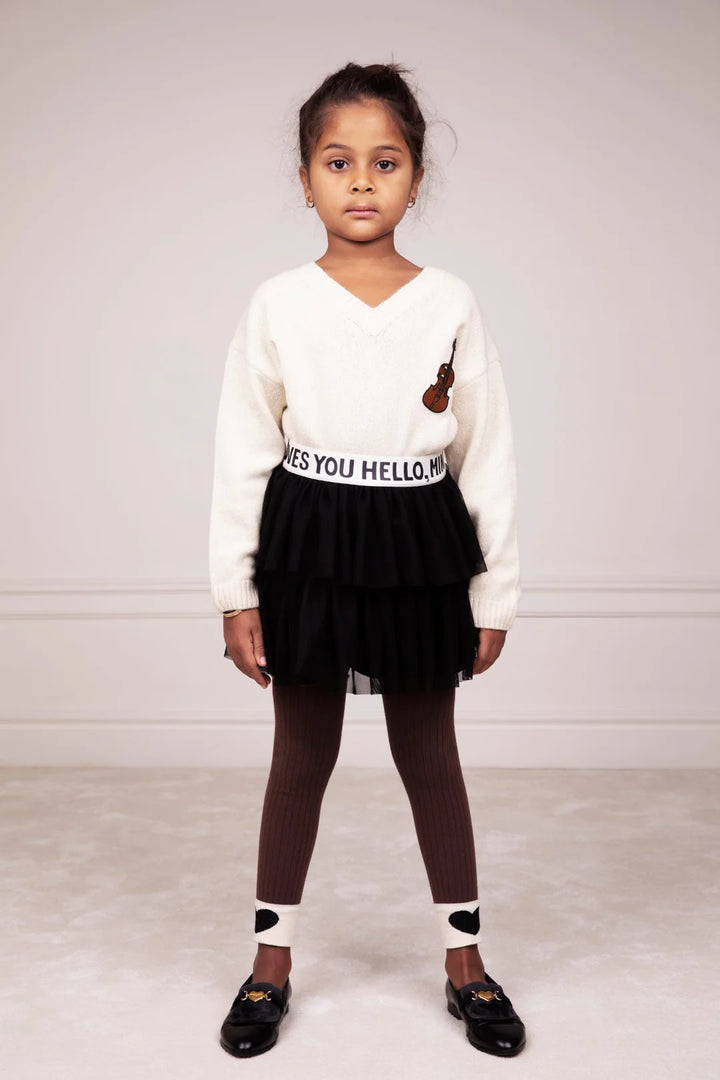 Mini Rodini black tiered tulle skirt 6-7Y