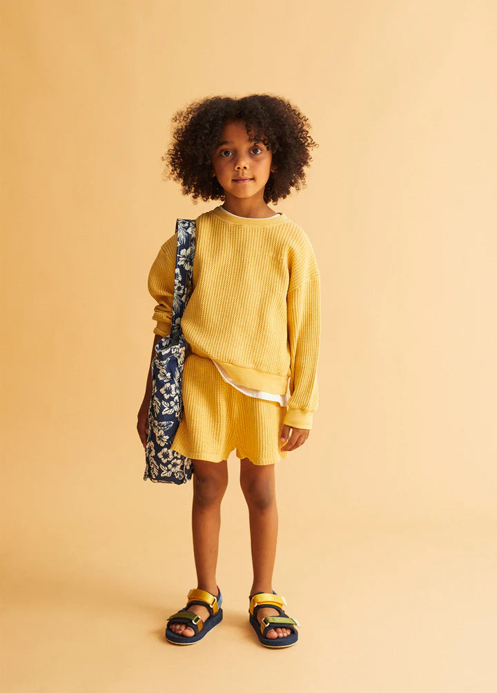 The New Society waffle knit shorts 4Y