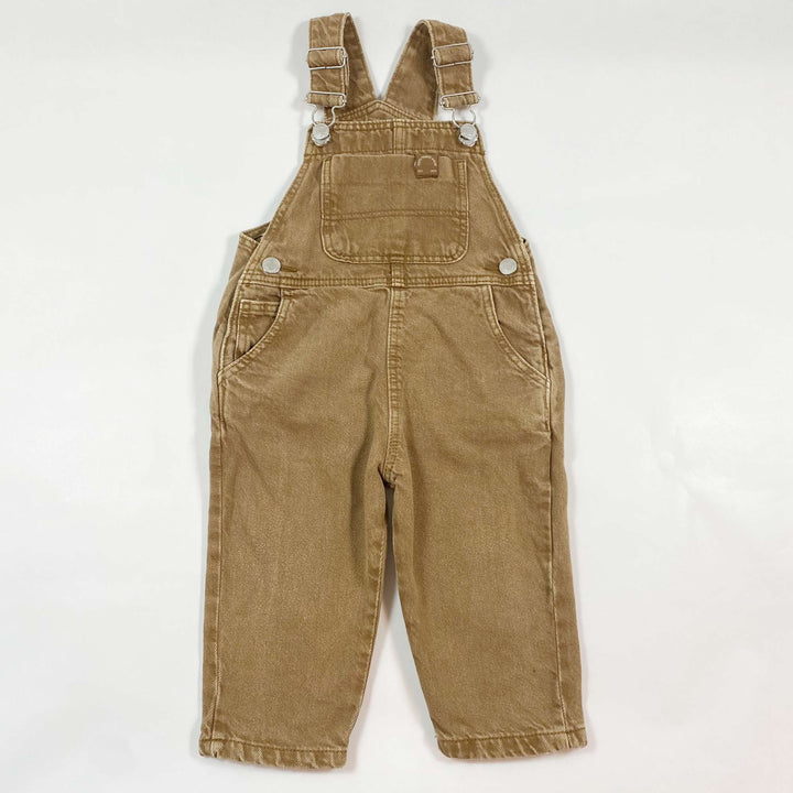 Zara Latzhose aus braunem Denim 9-12M/80