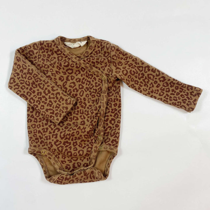 Atelier Pomme rib leopard print body Newborn 1