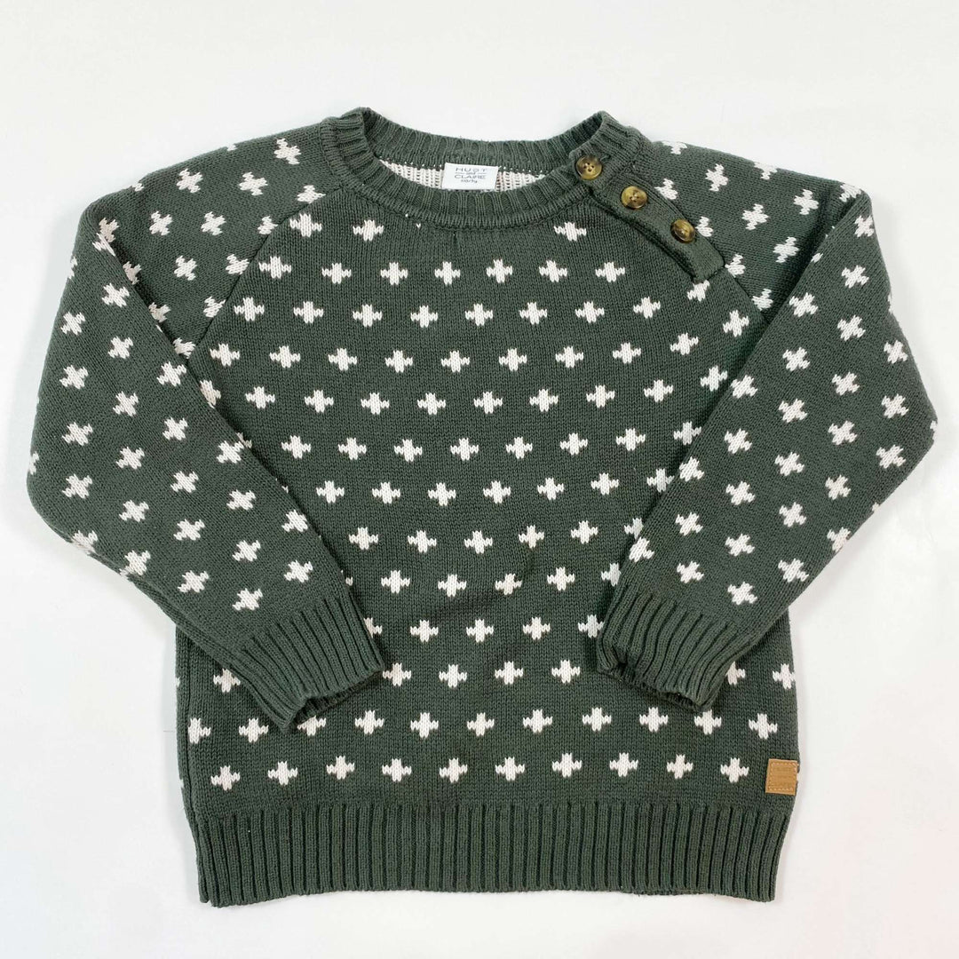 Hust & Claire forest green knitted sweater 5Y/110 1