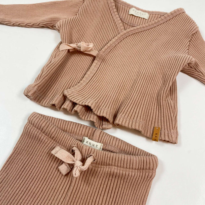 Nixnut vintage pink rib baby set 62 2