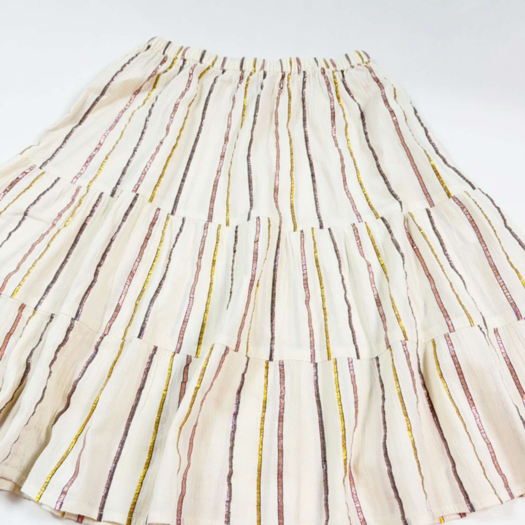 Emile et Ida beige metallic skirt 8Y 2