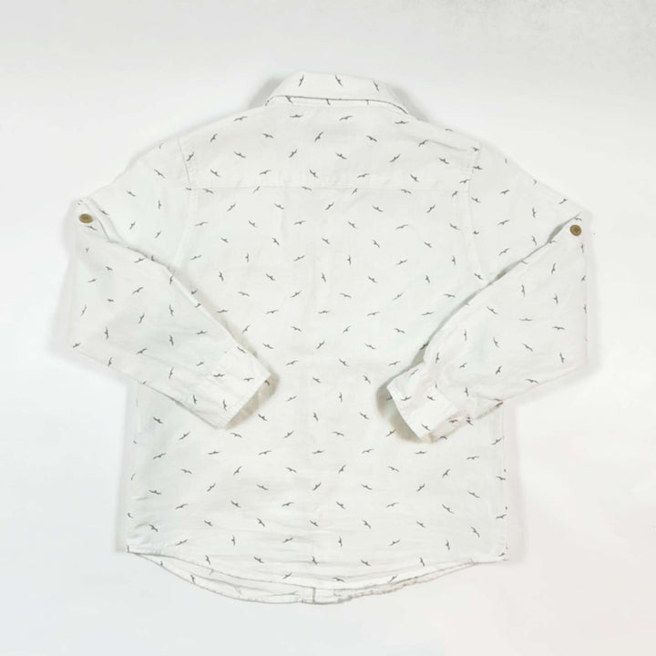 Zara white bird linen-mix shirt 6Y/116 2