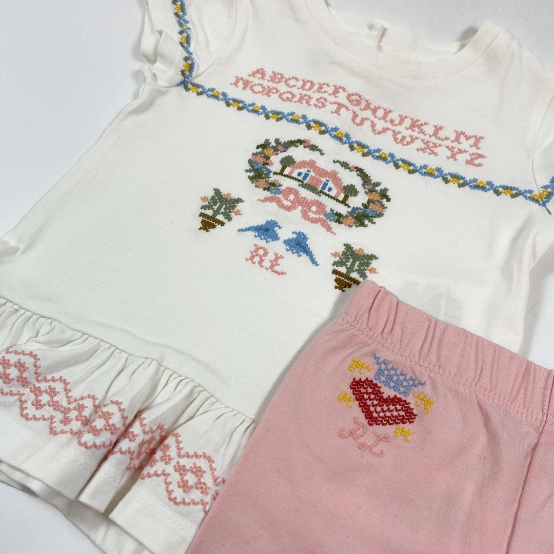 Ralph Lauren folklore pink baby set 9M 2