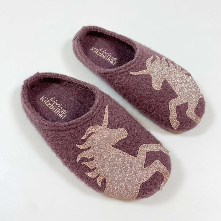 Living Kitzbühel felt glitter unicorn slippers 29 1