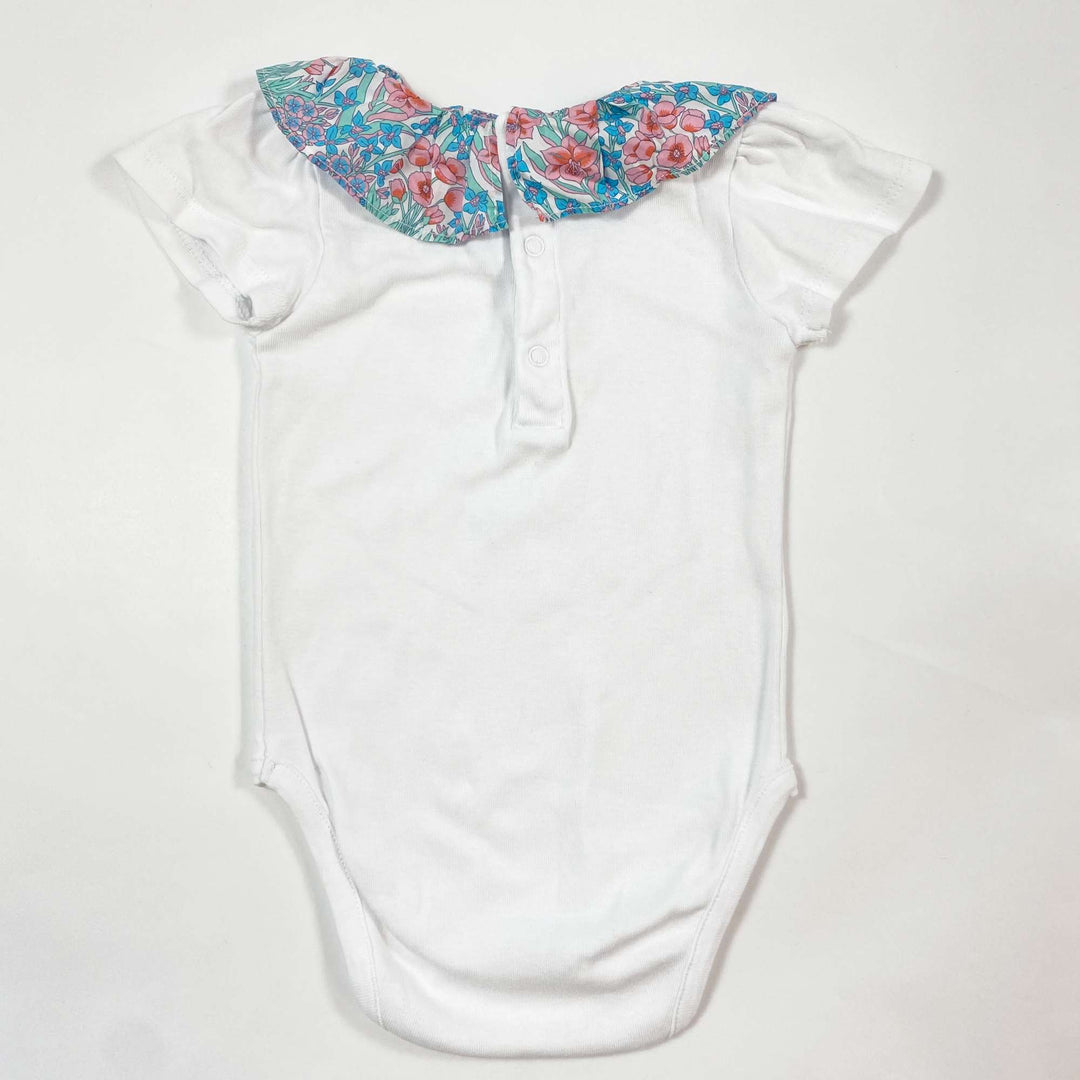 Jacadi white short-sleeved Liberty collar body 18M/81 2