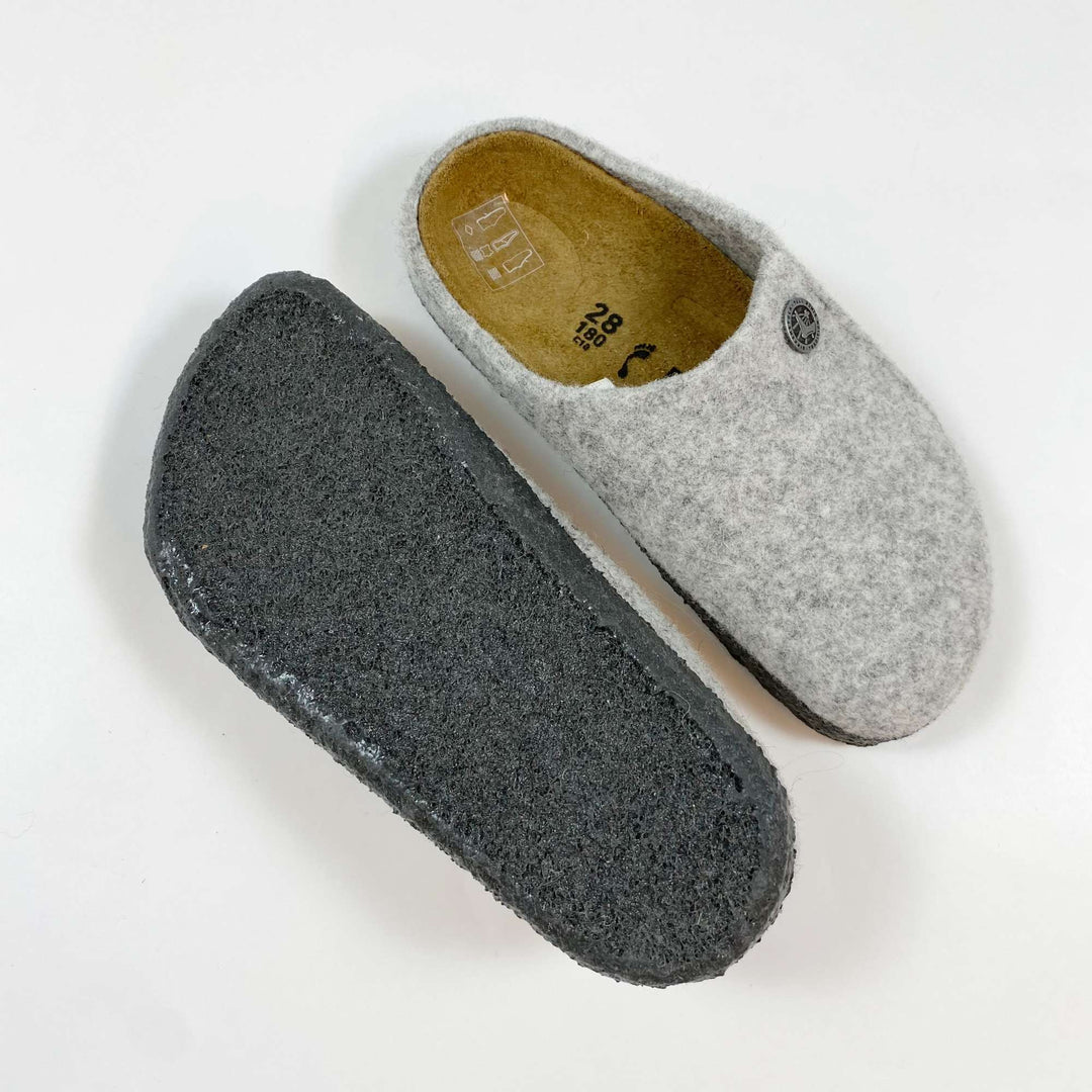 Birkenstock Zermatt kids grey felt slippers 28 2