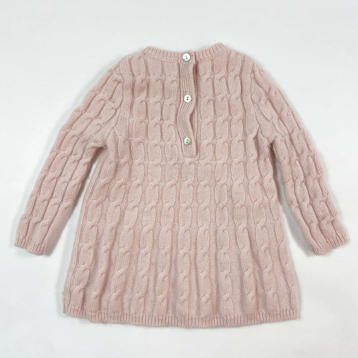 Oscar et Valentine pink cable knit cashmere pullover 9M 2