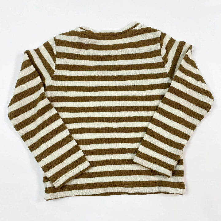 Petit olive striped merino jumper 3Y/98 2