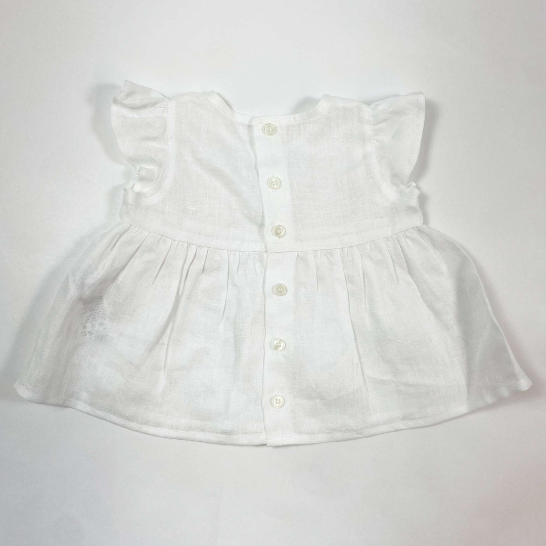 Il Gufo white baby linen dress 6M 3