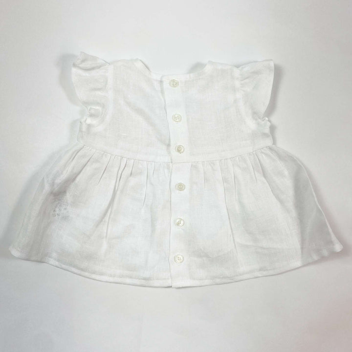 Il Gufo white baby linen dress 6M 3