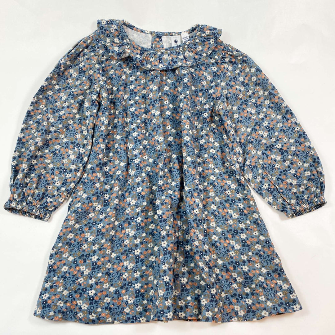 Petit Bateau blue organic cotton floral dress 128 1