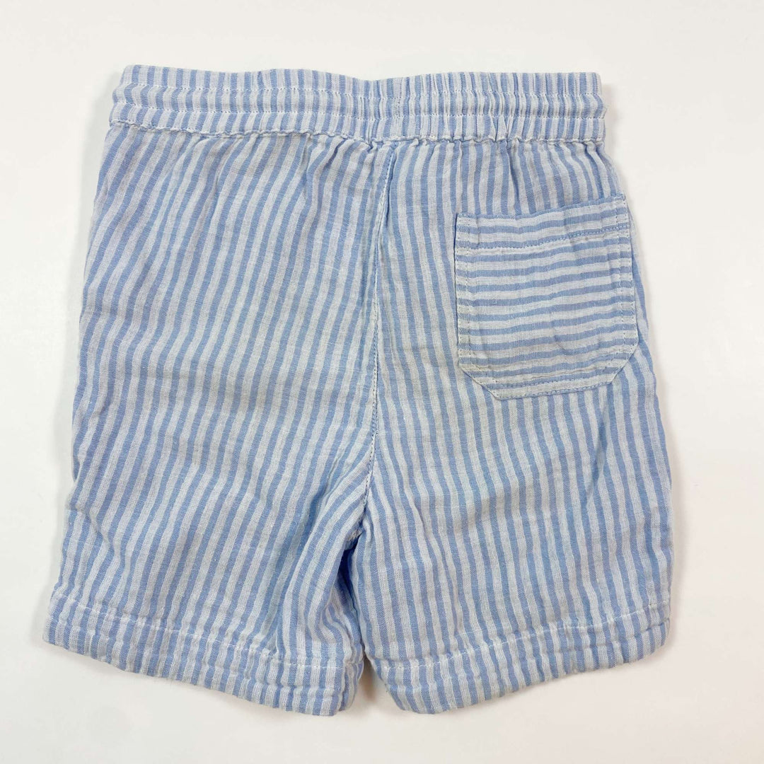 Louise Misha blue striped linen shorts 4Y 2