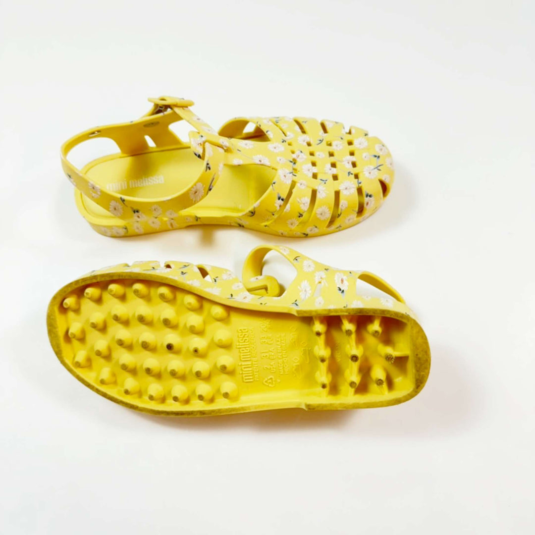 Mini Melissa yellow daisy beach sandals 31 2