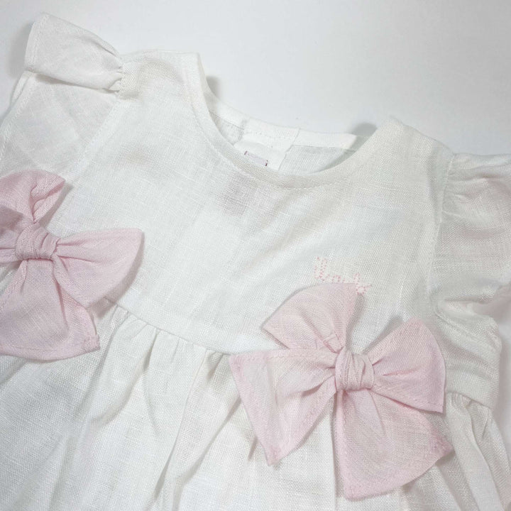 Il Gufo white baby linen dress 6M 2