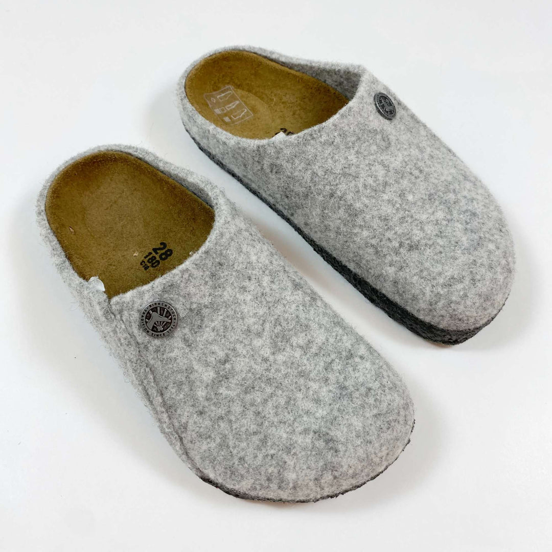 Birkenstock Zermatt kids grey felt slippers 28 1