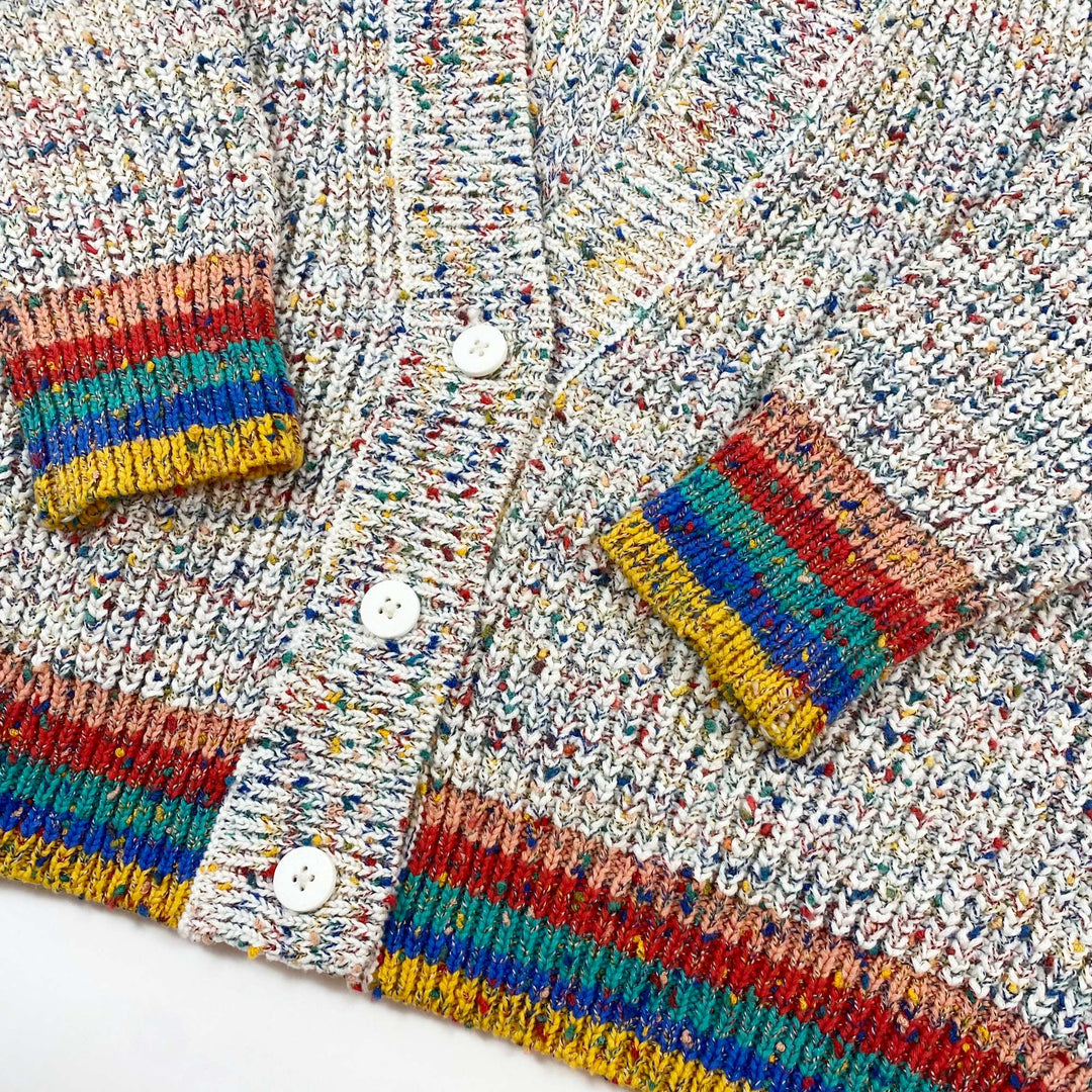 Stella McCartney Kids rainbow heavy knit cardigan 10Y 2