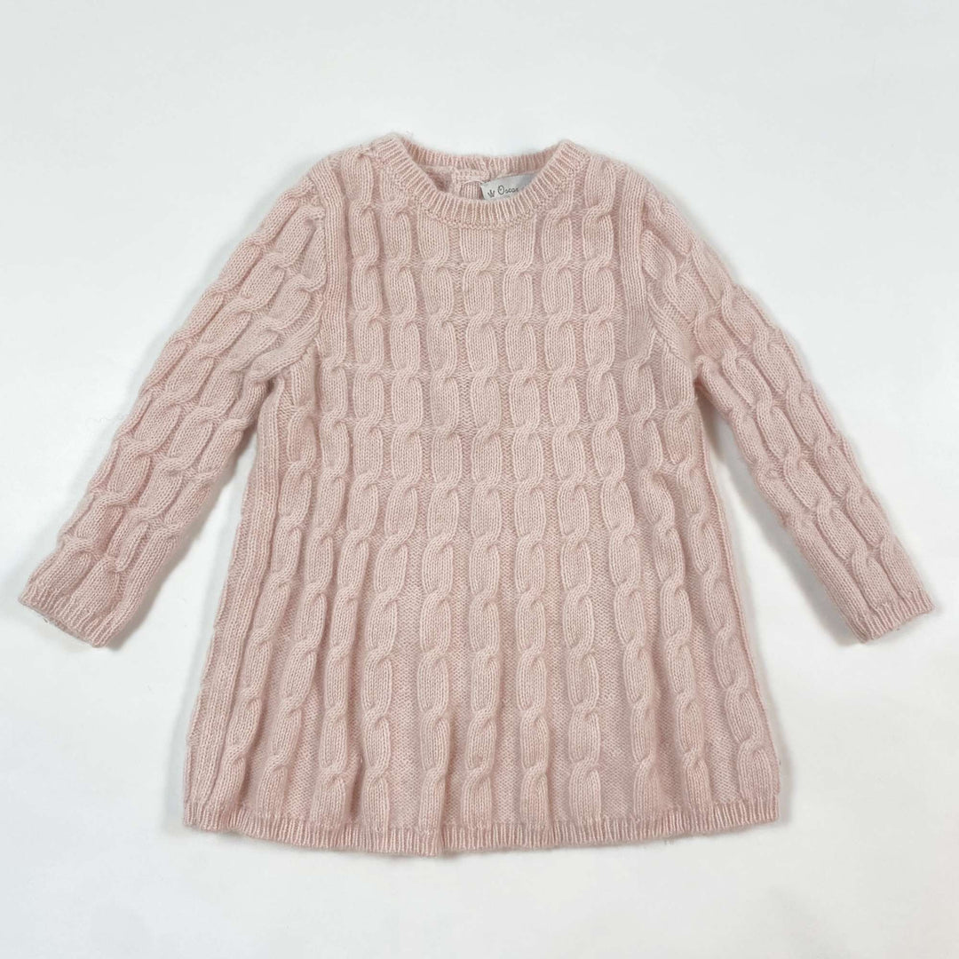 Oscar et Valentine pink cable knit cashmere pullover 9M 1