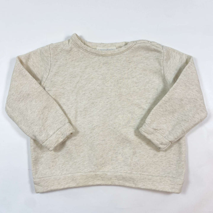 Serendipity Organics beige melange sweatshirt 2Y/92 1