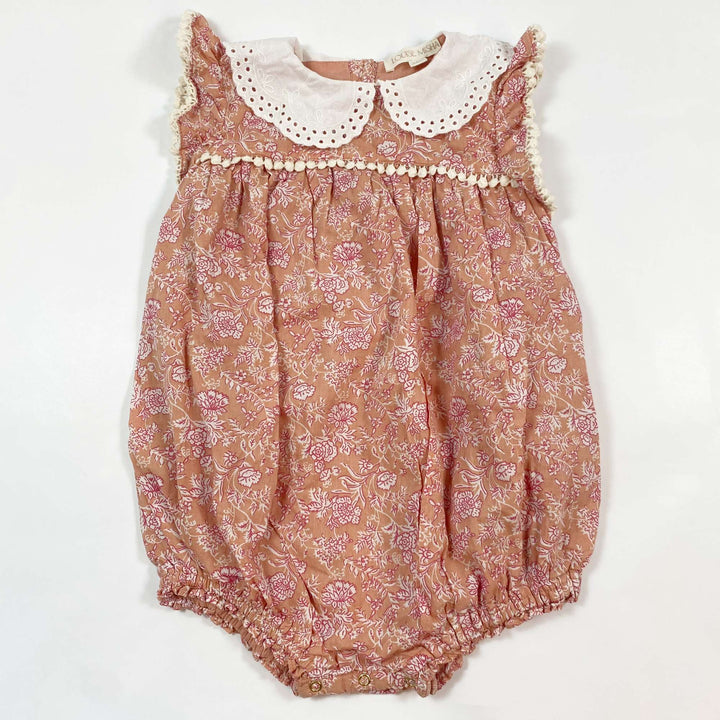Louise Misha floral romper with lace collar 24M 1
