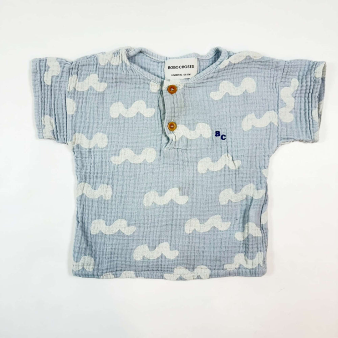 Bobo Choses blue muslin cloud top 6M/68 1