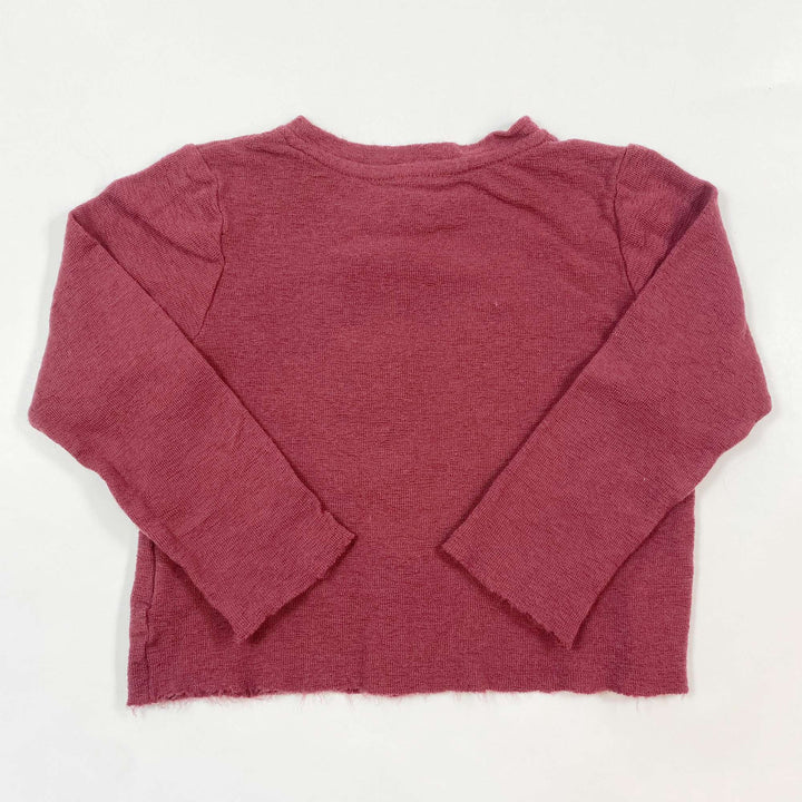 Petit soft burgundy merino cardigan 5Y/110 2