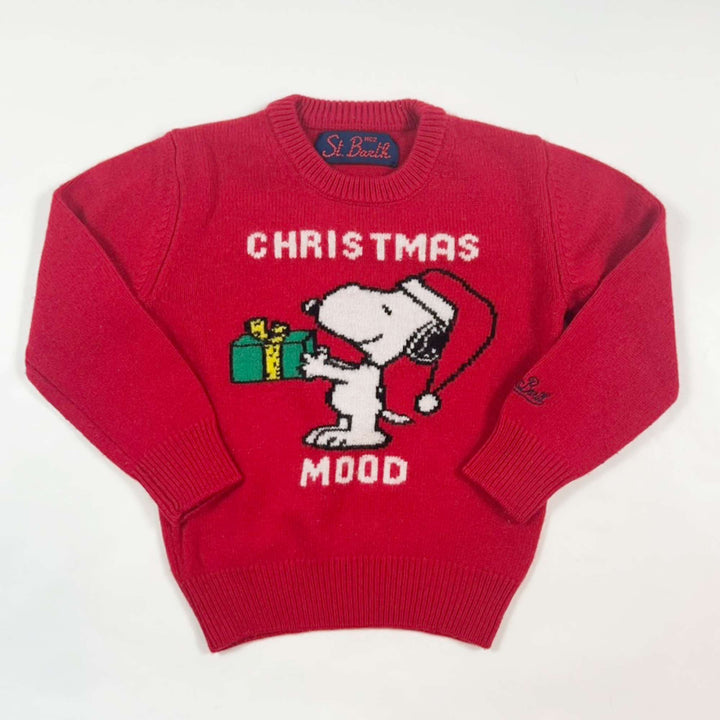 MC2 Saint Barth red Snoopy Christmas pullover 4Y 1