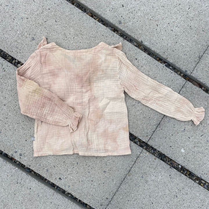 Petite Lucette X Studio Kabo naturally dyed blouse 4Y 3