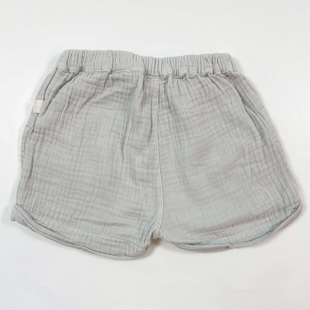 My Little Cozmo pale grey muslin shorts 24M 2