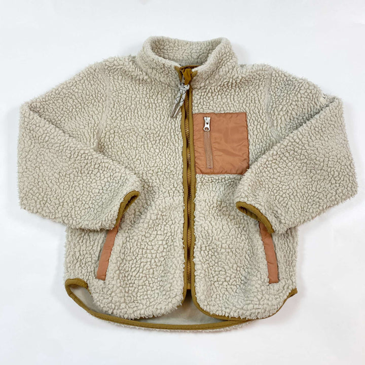 Liewood beige sherpa fleece zip jacket 5Y/110 1