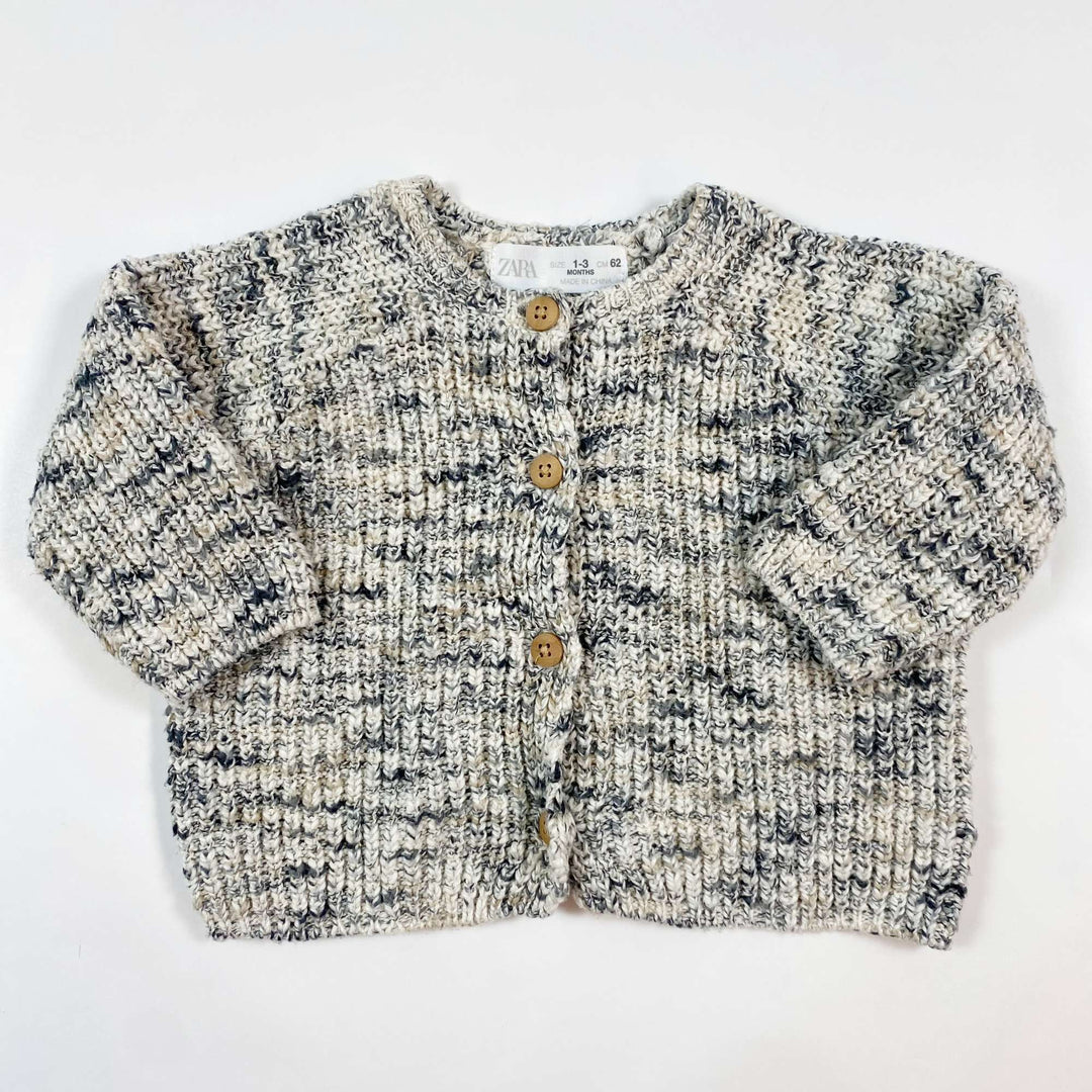 Zara melange knit baby cardigan 1-3M/62 1