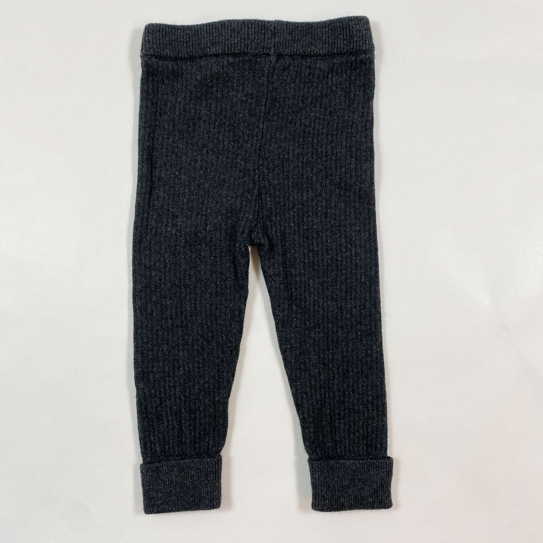 Jacadi anthracite wool cotton rib leggings 18M/81 2