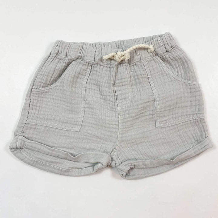 My Little Cozmo pale grey muslin shorts 24M 1