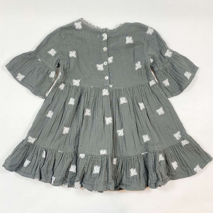 Búho dark grey muslin dress 4Y 2