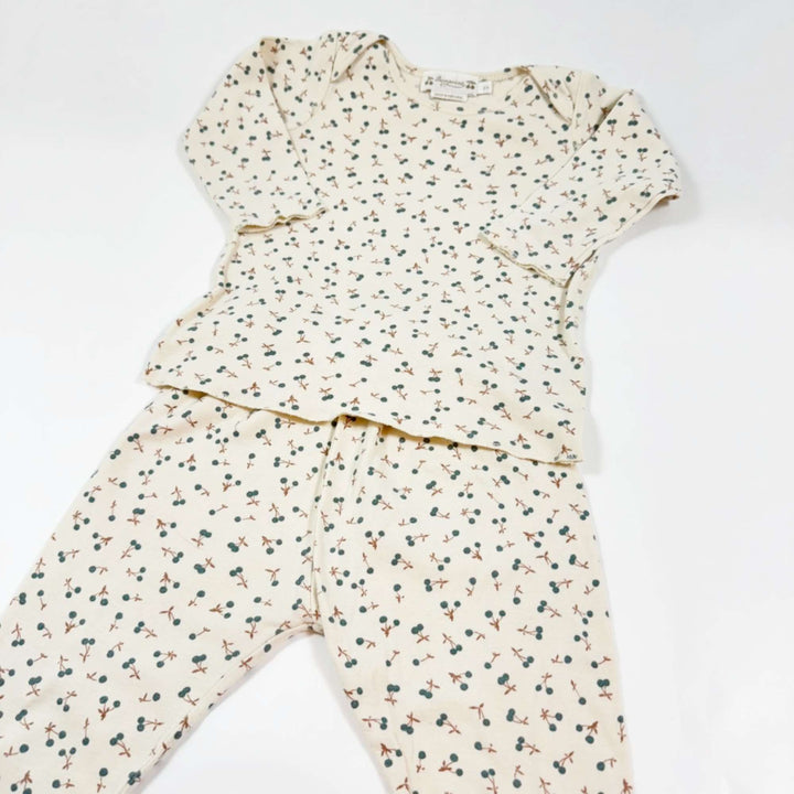 Bonpoint beige cherry pyjama 2Y 2