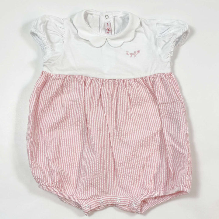 Il Gufo pink striped seersucker romper 12M 1