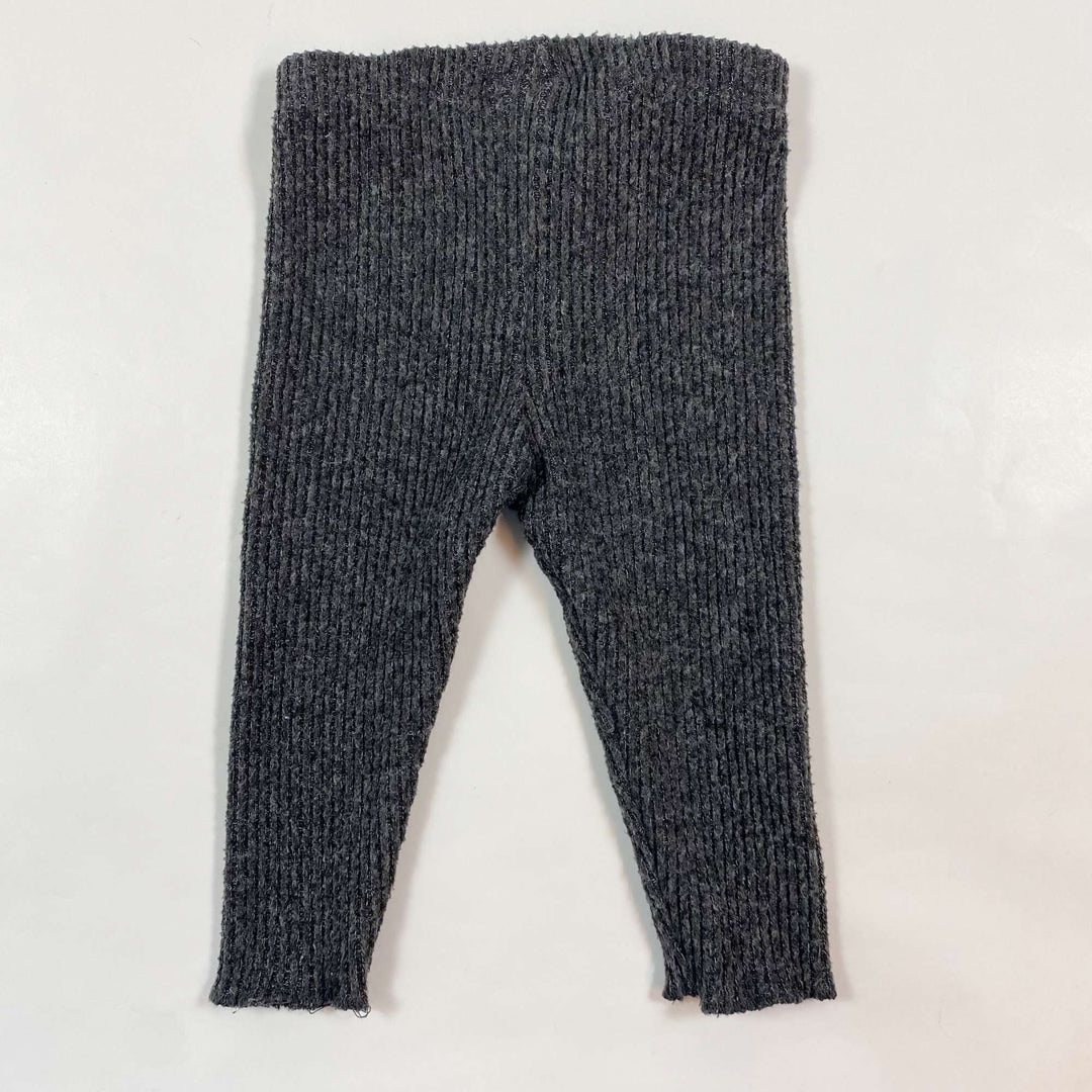 Zara anthracite rib leggings 6-9M/74 2