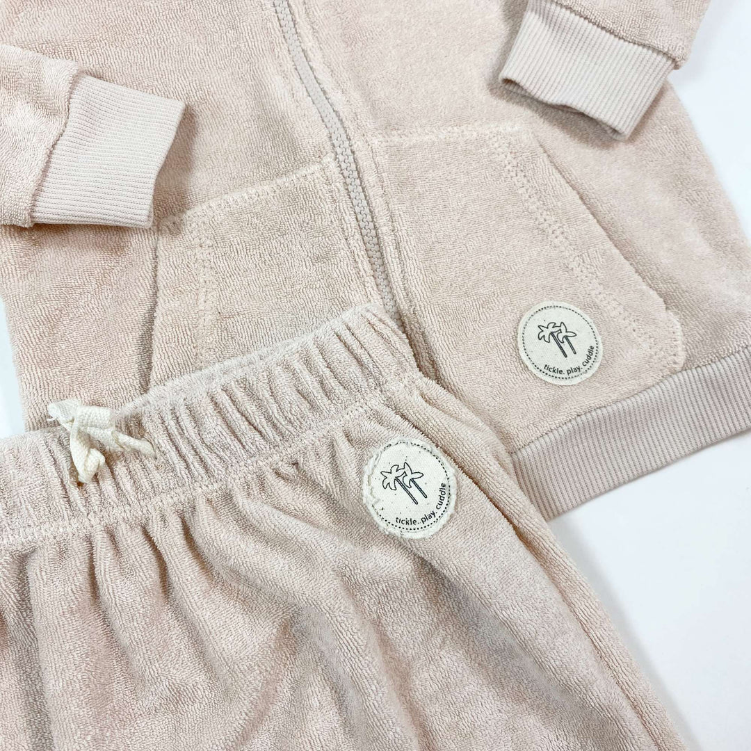 Lässig pale blush terry set 7-12M 2