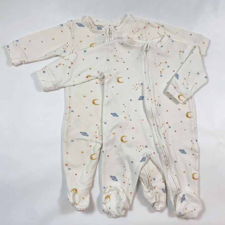 H&M space print zip sleepsuit set of 2 68 1