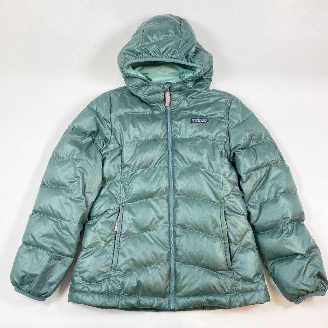 Patagonia teal light puffer jacket M/10Y 1