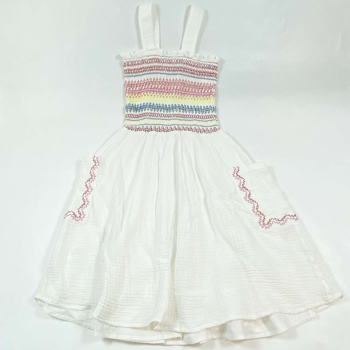 Stella McCartney Kids smocked & embroiderd muslin summer dress 8Y 3