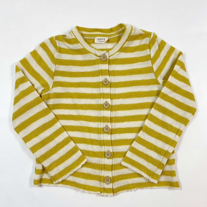 Petit mustard stripe merino cardigan 3Y/98 1