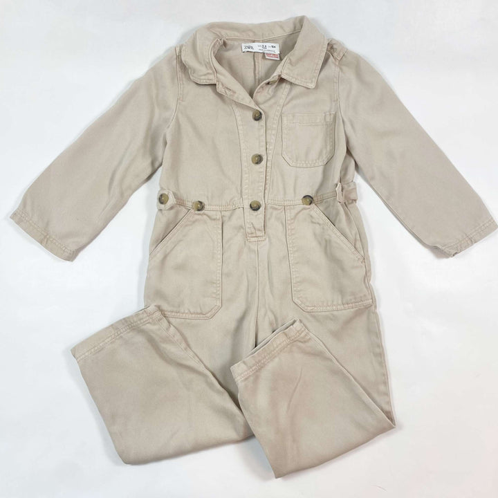 Zara beige boiler suit 3-4Y/104 1