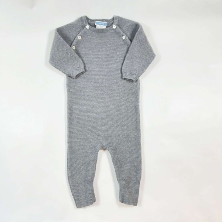 Jacadi grey merino knit overall 6M/67 1