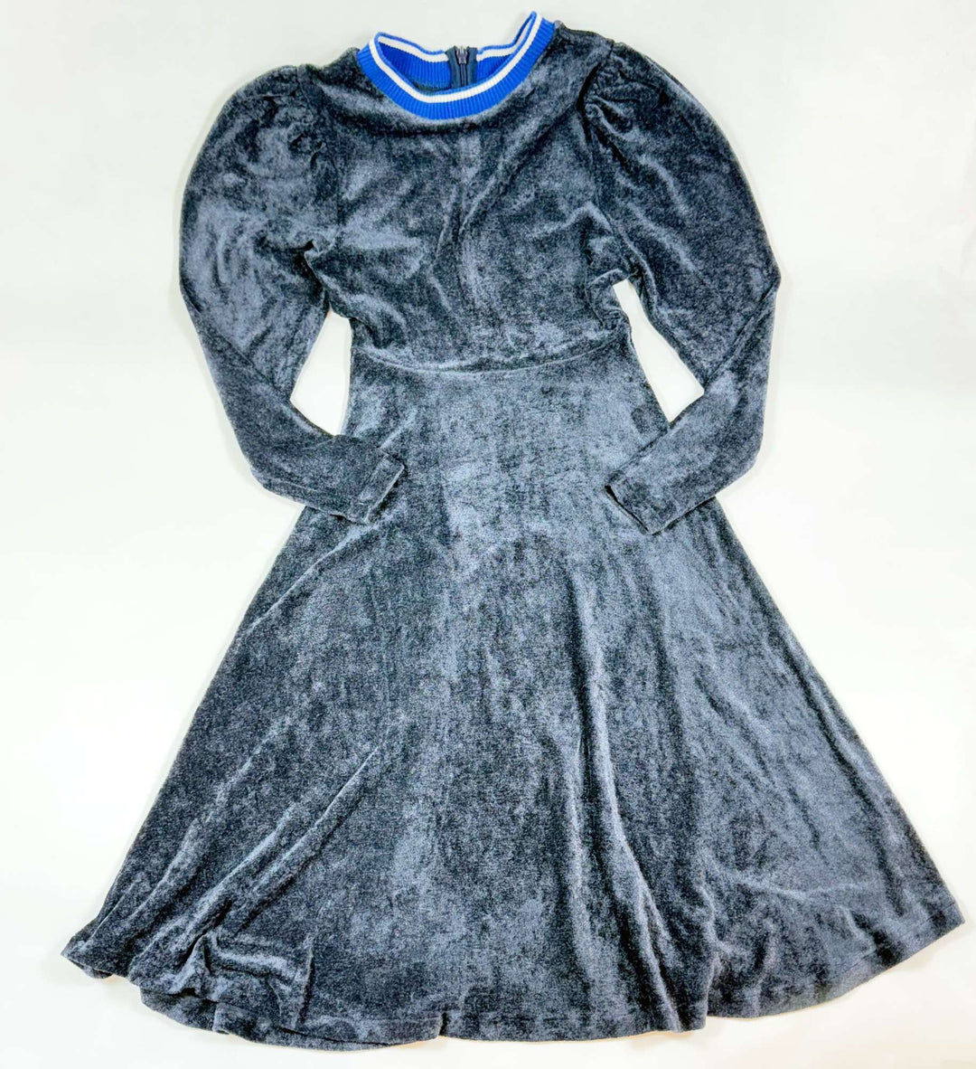 Bellerose steelblue velvet dress 10Y 1