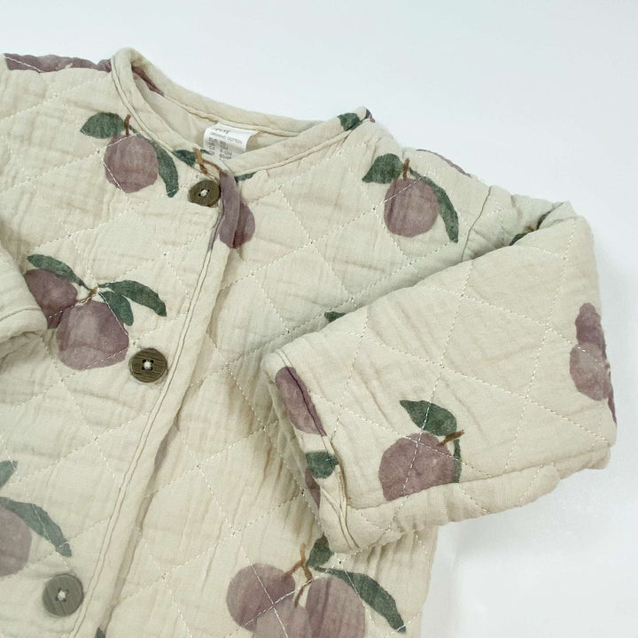 H&M quilted plum print organic cotton jacket 80 2